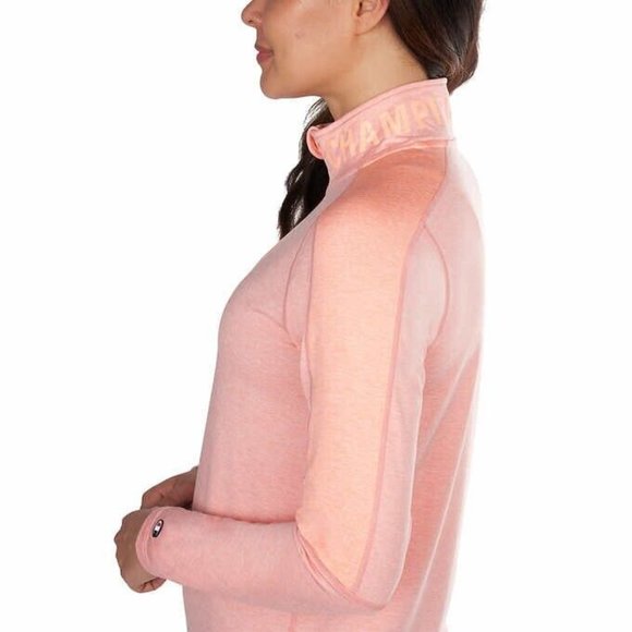 NWoT Champion Women's Mock Neck 1/4 Zip Long Sleeve Tee Pink Size 2XL $60 8D227 - Picture 3 of 5